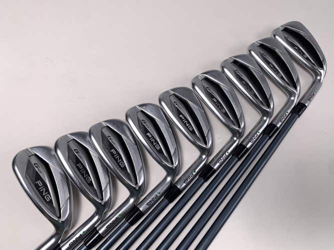 Ping G425 Iron Set 4-PW+GW+SW Green Dot 2* Up Alta CB AWT Soft Regular Senior RH