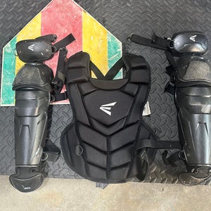 Black Rawlings Catcher's Set Black Magic 3.0 Youth Chest Guard and Leg Guards (Used)