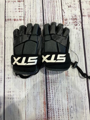 Black STX Stallion 75 Lacrosse Gloves I Youth XS (Used)