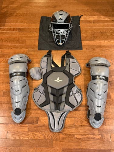 Gray All Star System 7 Axis Catcher's Set Age 12-17 (Used-Excellent)