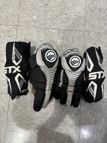 Maverik Charger Lacrosse Gloves 10" + STX Stinger XS Elbows (Used)