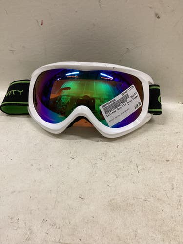 Used Snow Goggles Adult White And Green 11725-S000500030