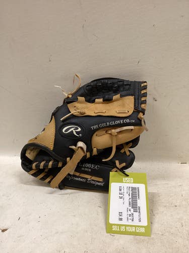 Used Rawlings PL100EC BB/SB Glove RH Throw Black And Tan 10" 11725-S000500041