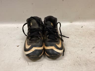 Used Nike HUARACHE BB CLEATS BB/SB Cleats Black And White Youth 11.0 11725-S000499994