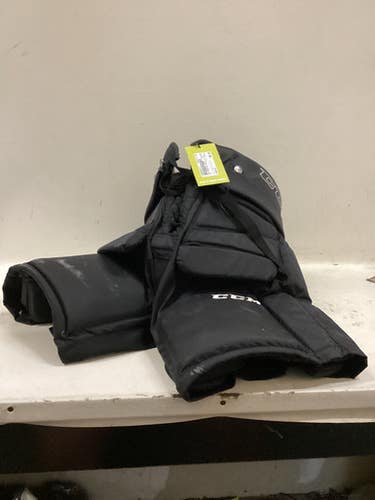 Used CCM PREMIER Junior Goalie Pant Black And Yellow LG 11725-S000500279