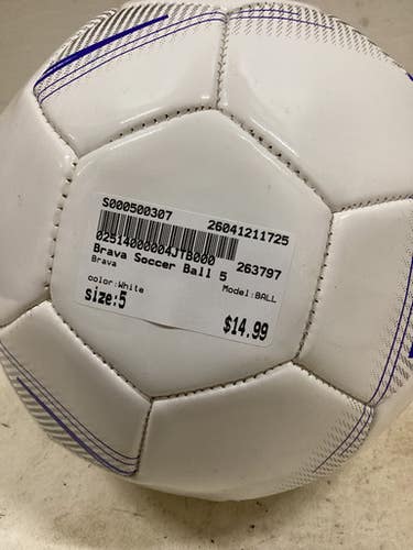 Used Brava BALL All Size Soccer Ball White 5 11725-S000500307