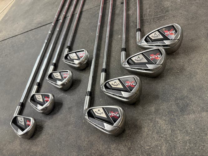 Men's 2011 Callaway Razr X Right Handed Iron Set Regular Flex (8 Clubs) #4 - GW