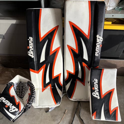 Black/Orange 32+1" Intermediate Brian's Iconik Goalie set(Used)