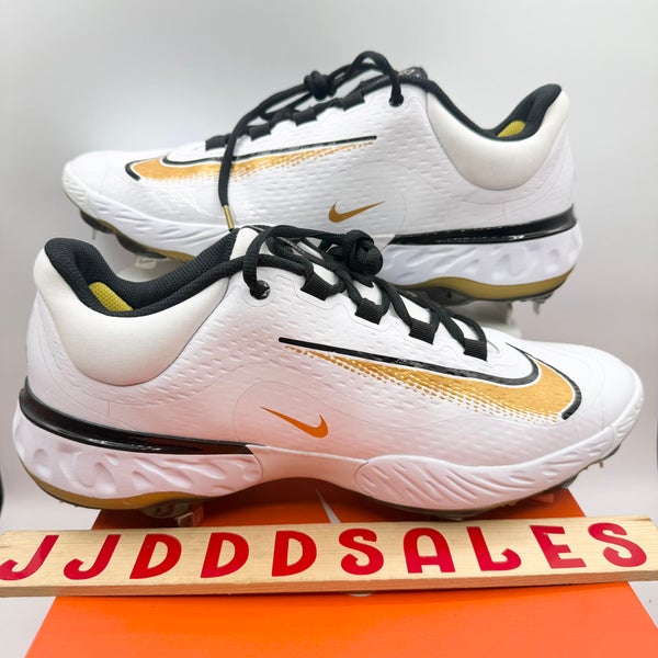 Nike Alpha Huarache Elite 4 Low Baseball Cleats White Gold FD2745-119 Size 12.5
New With Box-Rare
