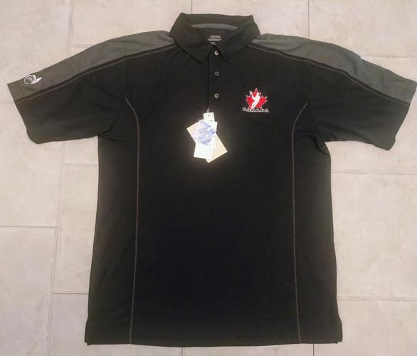 Team Canada Lacrosse Polo - Size XL - Black - New
