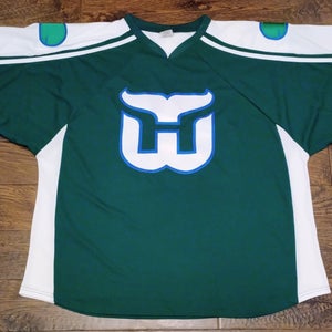 H7600G "Whalers" Style Hockey Goalie Jersey - 4XL - Dk.Green/Wht -NEW