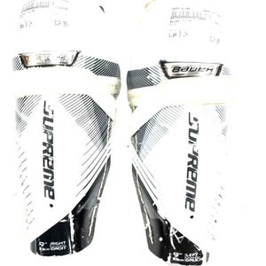 Used Bauer S170 Youth Shin Guards White 9" 11860-S000307063