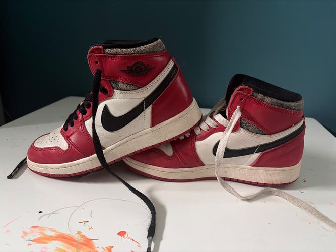 Red Nike Air Jordan’s Mid Top 5.5Y (Big Kids / Youth) Youth Nike Shoes (Used)