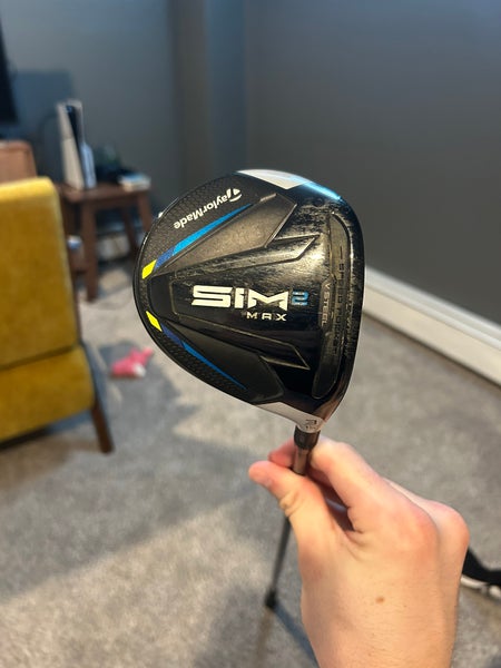 Men's TaylorMade SIM2 MAX Right Handed Fairway Wood Stiff Flex 3 Wood (Used)