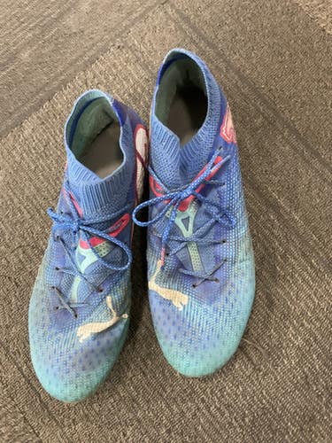 Used Puma FUTURE PWR PRINT Soccer Cleats Royal Blue Senior 9 11614-S000234380