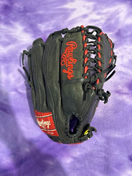 Black Rawlings Select Pro Lite RH Outfield Baseball Glove 12.25" (Used)