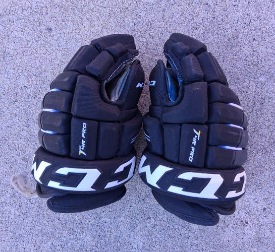 CCM Tacks 4R Pro black hockey Gloves 12" (Used)