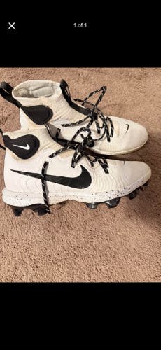 White Men's Size M 8.5 (W 9.5) Adult Nike High Top (Used)