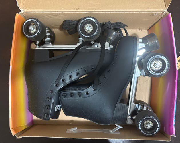 women’s size 7 all black impala roller skates