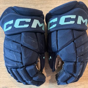 CCM JetSpeed FT1 Pro Stock Hockey Gloves 14" Navy Blue KRAKEN 6498
