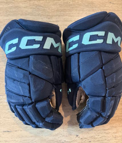 CCM JetSpeed FT1 Pro Stock Hockey Gloves 14" Navy Blue KRAKEN 6498
