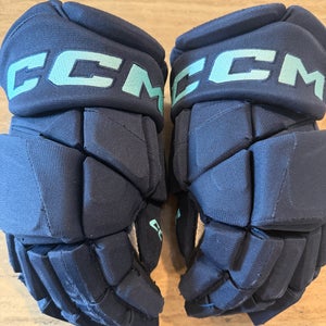CCM JetSpeed FT1 Pro Stock Hockey Gloves 14" Navy Blue KRAKEN 6409