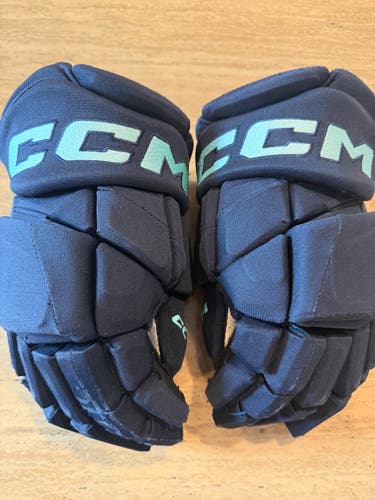 CCM JetSpeed FT1 Pro Stock Hockey Gloves 14" Navy Blue KRAKEN 6409