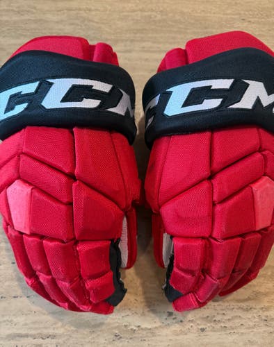 CCM HGTK Tacks Pro Stock Hockey Gloves 14” DEVILS 6410