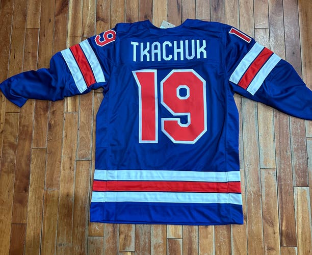 Mathew Tkachuk - Nike Team USA Olympic Replica Jersey - New - Authentic Size Medium