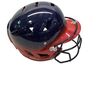 Used Schutt NAVY/RED Batting Helmet w/Mask Navy Blue And Red One Size 11347-S000267070