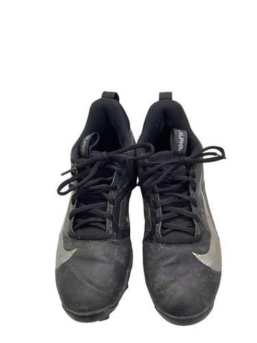Used Nike ALPHA Adult FB Cleats Black Senior 7 11347-S000267069