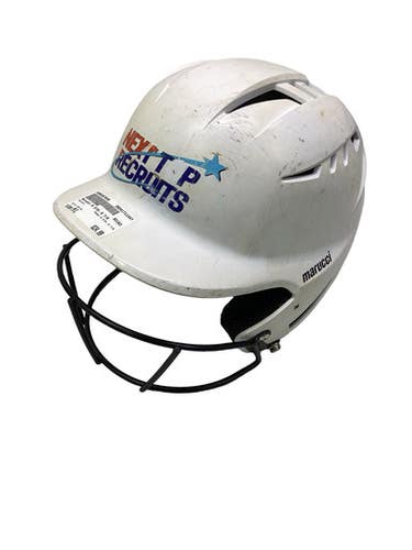 Used Marucci 6 3/8- 6 7/8 Batting Helmet w/Mask White M/L 11347-S000267036