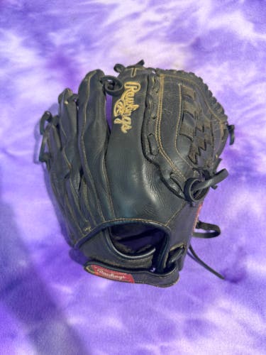 Black Rawlings Pro Series RH Pitcher's Baseball Glove 12" (Used)