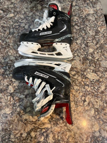 Black 2023 Bauer Vapor X Select Hockey Skates Regular Width Size 5.5 (Used and Punched)
