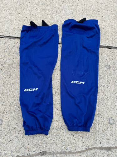 Blue Senior Large CCM Custom Sublimated Socks Pro Stock (Used)