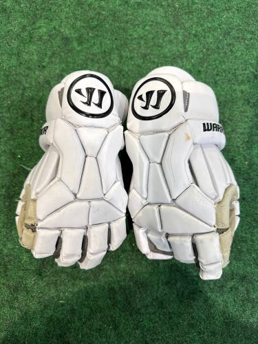 White Warrior Burn Lacrosse Gloves (Used)