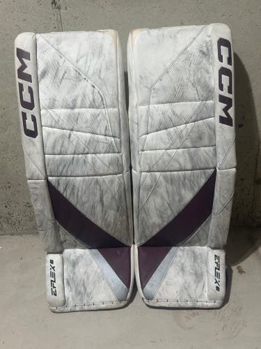 Used Custom CCM EFlex 6 Goalie Leg Pads 33” + 1.5