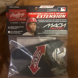 New Rawlings Right Handed Hitter Black Adjustable Jaw Guard