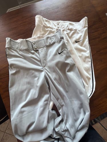 Gray & white Men's Small Adult Nike Game Pants (Used)