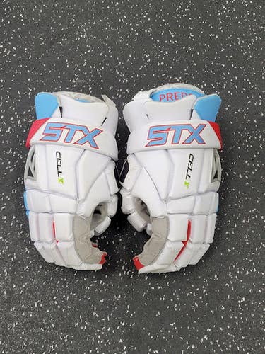 Used STX CELL V PREDS Lacrosse Gloves Junior Royal Blue LG 11849-S000038745