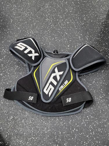 Used STX STALLION Lacrosse Shoulder Pads Black SM 11849-S000038744