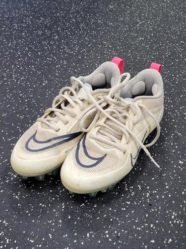 Used Nike LAX Cleats Boys White Junior 04.5 11849-S000038737