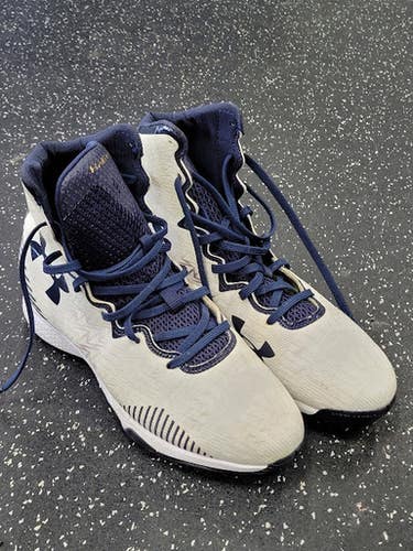 Used Under Armour Adult FB Cleats White Senior 10 11849-S000038734