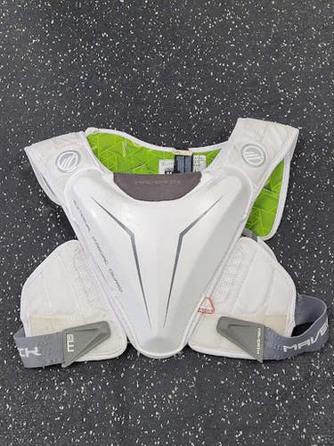 Used Maverik M5 Lacrosse Shoulder Pads White MD 11849-S000038731