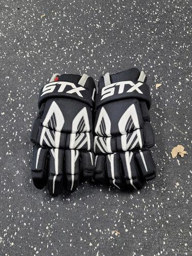 Used STX STINGER Lacrosse Gloves Junior Black And White XXS 11849-S000038701