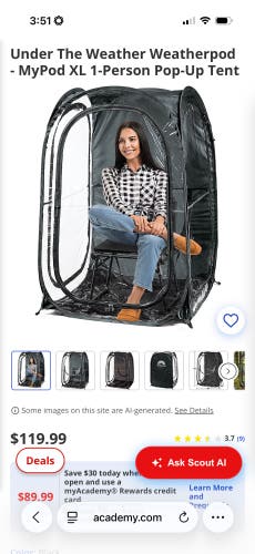 Under the Weather WeatherPod XL one person gazebo