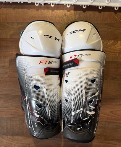 Senior CCM Jetspeed FT8 Pro 14" Shin Pads (Used)