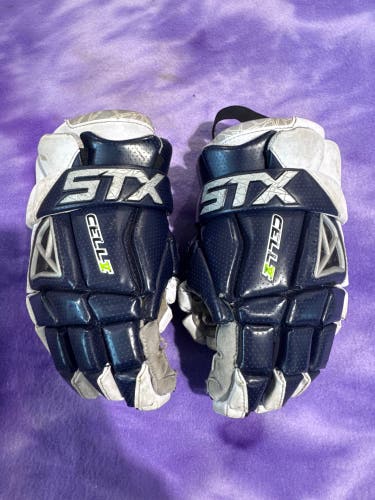 Blue STX Cell V Lacrosse Gloves (Used)