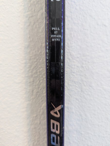Bauer VAPOR HYPERLITE 2 Hockey Stick LEFT P92 CURVE 87 flex Senior D1 Pro Stock - Custom Purple