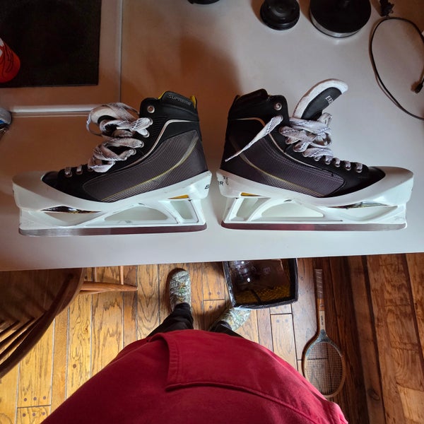 Black/White Bauer One80 Hockey Skates Extra Wide Width 11.5 (Used)